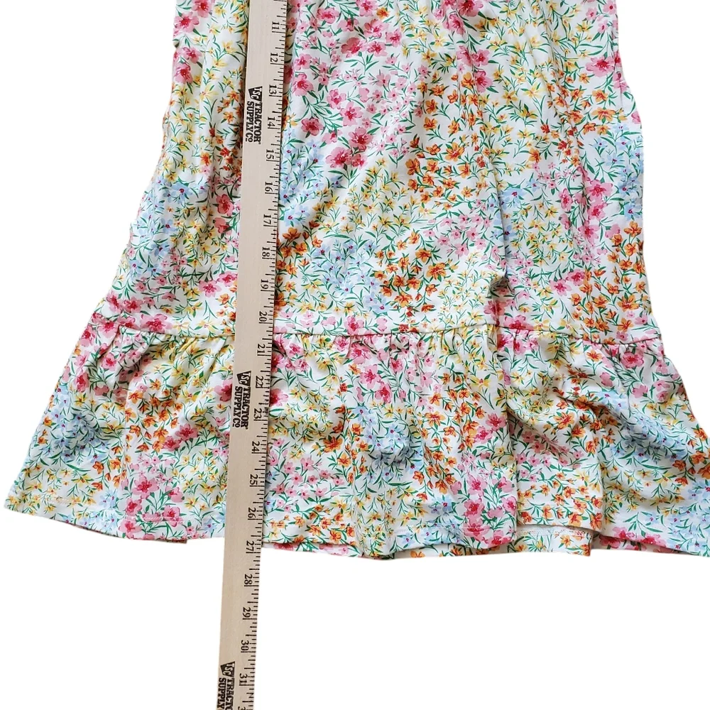 New Old Navy Sleeveless Girls Boho Tiered‎ Floral Pastel Dress Size M (8)
